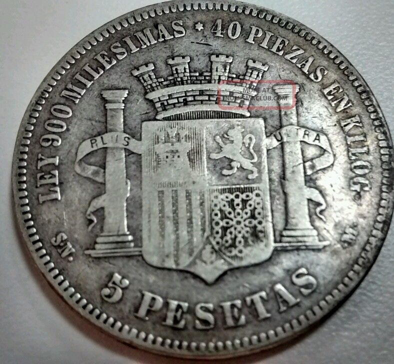 Spain 5 Pesetas, 1870, Provisional Government