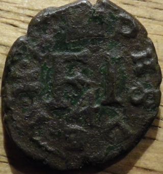 Unknown Copper Coin With F.  I.  Marking - Look (b) photo