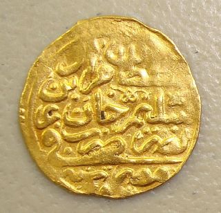 Ca.  1600 Ottoman Empire Gold Sultani Altin Coin,  3.  48 Grams 20 Mm Vf photo