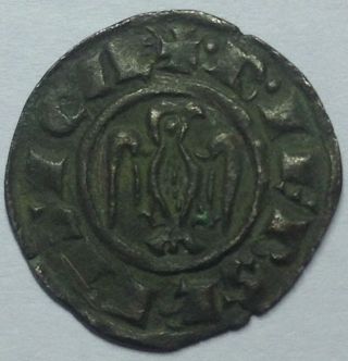 Sicily,  Brindisi,  Frederick Ii,  Federico,  1197 - 50,  Hohenstaufen,  Denaro 1243,  Spahr 128 photo