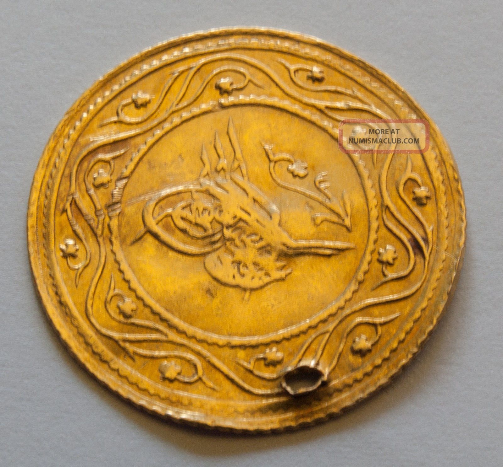 Ottoman Empire Turkish Gold Coin. Atik Çifte Rumi - Mahmud Ii 1819.