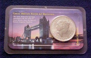 1999 Great Britain 2 Pounds Britannia -.  958 Silver,  Unc Proof photo