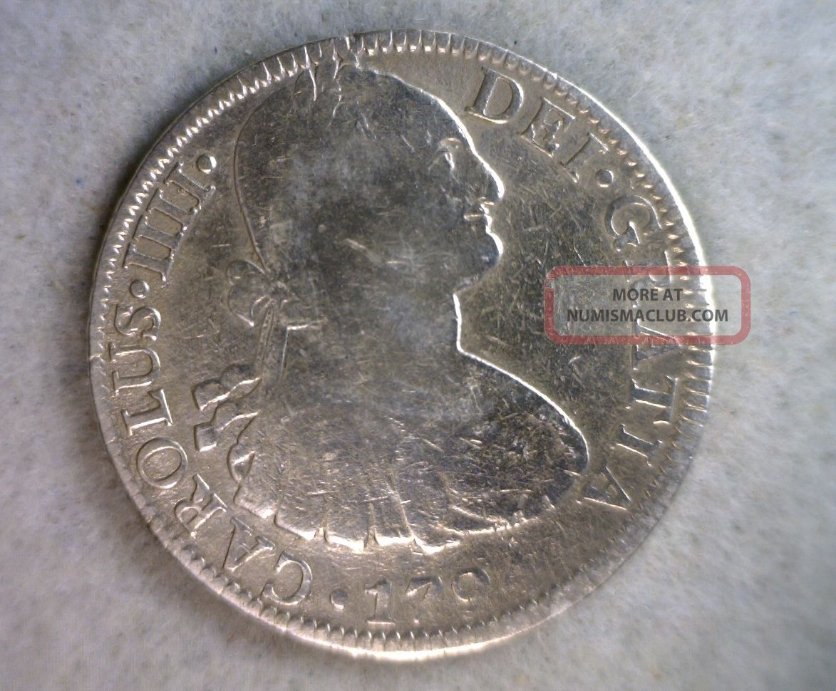 Mexico 8 Reales 1794 Mo Silver Coin (stock 0652)