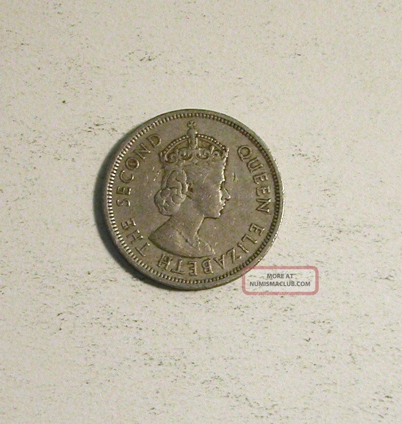 1960 Hong Kong 1 One Dollar Queen Elizabeth Ii Great Britain Uk English British