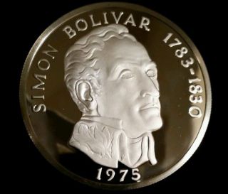 1975 Panama 20 Balboa Silver Proof Rare Low Mintage Coin Uncirculated photo