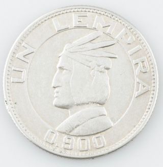 1931 Honduras Lempira,  Very Fine Silver Coin Km 75 photo