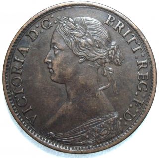 1866 Uk / Great Britain Victoria Farthing - Very photo