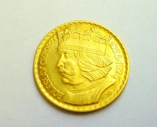 Poland 20 Zlotych 1925 B.  Chrobry Gold Coin Unc Ms, photo