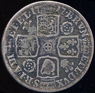 1717 - Shilling - Silver - George I - Very Scarce Coin photo