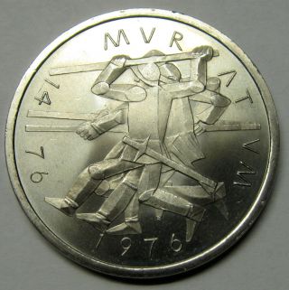 Switzerland 5 Francs Coin 1976 Km 54 500th Anniversary - Battle Of Murten Luster photo