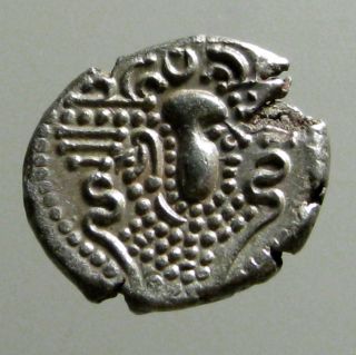 Silver Drachm - Sun,  Moon & Fire Altar_abstract_chalukyas Of Ancient Gujarat photo
