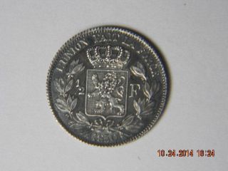 Belgium Coin 1/2 Franc 1850 Very Rare photo