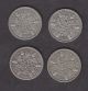 Four British Kgv Sixpences,  Circulated And Worn,  1928 - 1936. UK (Great Britain) photo 1