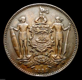 Old,  British North Borneo 1888 H 1 Large Cent King George V,  Light Patina photo