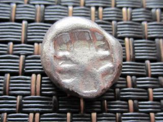 Parion Mysia Pergamon 480bc Archaic Ancient Silver Greek Coin Gorgoneion Medusa photo