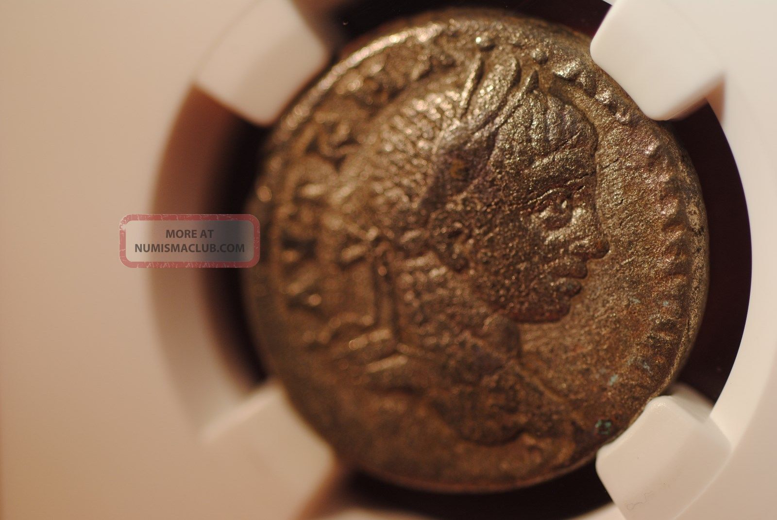 Roman Provincial Coin - Elagabalus Bi Tetradrachm Syria Ngc Very Fine 2412830 - 013 Coins: Ancient photo