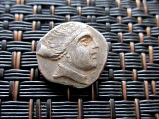 Ancient Greek Coin - Greek City Histiaia In Euboia - Silver Ar Diobol 300 - 200 Bc photo
