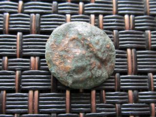 Ancient Greek Bronze Coin Unknown Very Interesting / 11mm photo