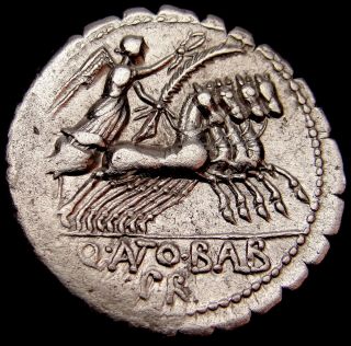 Q.  Antonius Balbus Luster Very Rare Roman Republic Coin Worth Over 600 photo