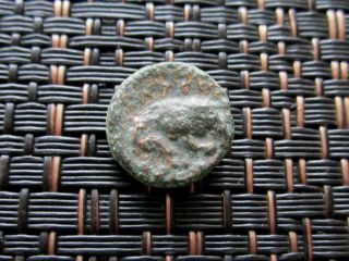 Ancient Greek Bronze Coin Unknown Very Interesting / 12mm photo