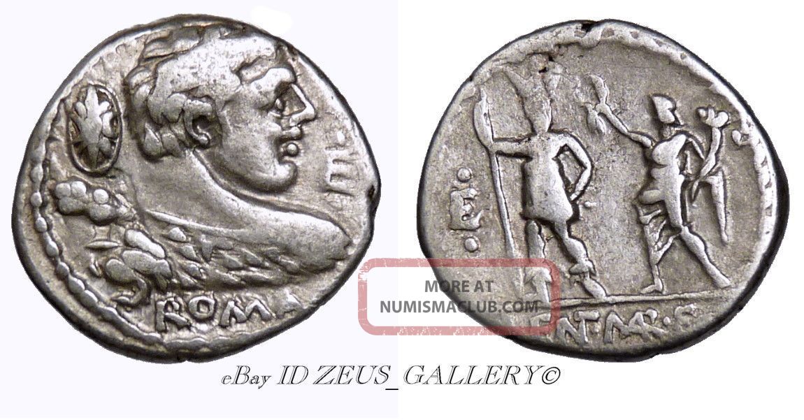 Hercules Club Roma Male & Figure Cornelia25 Ancient Roman Silver ...