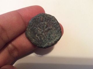 Ancient Heavy Kushan Empire Copper Coin photo