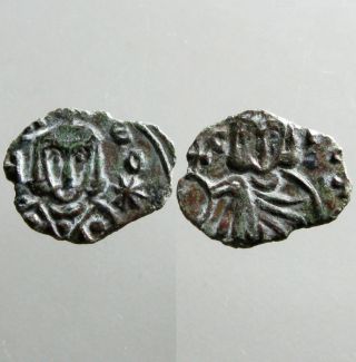 Leo V The Armenian Bronze Follis_813 - 820 Ad_syracuse Sicily Mint_byzantine photo
