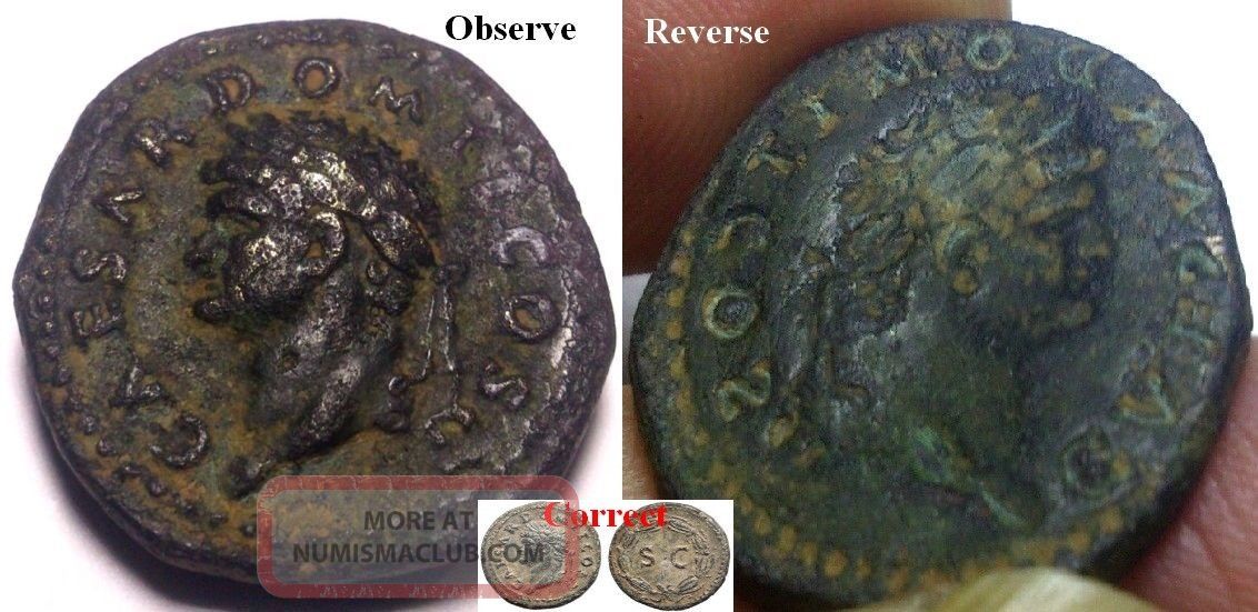 Big Error - Domitianus - No Reverse - Unique In The World Coins: Ancient photo