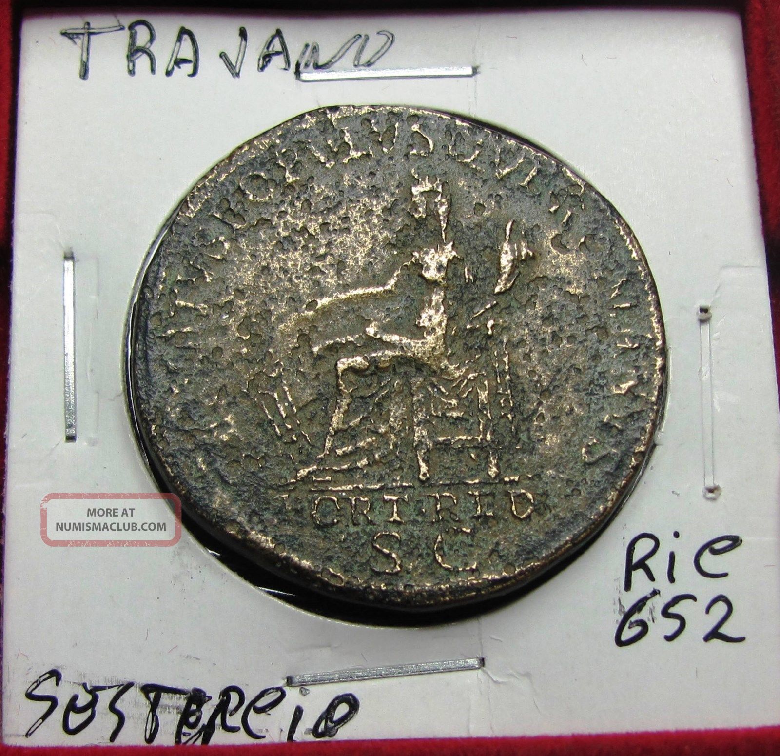 Bronze Coin, Roman Coin, Sestertius Trajan