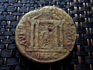 Provincial Roman Coin Of Caracalla 198 - 217 Ad Temple Ancient Roman Coin photo