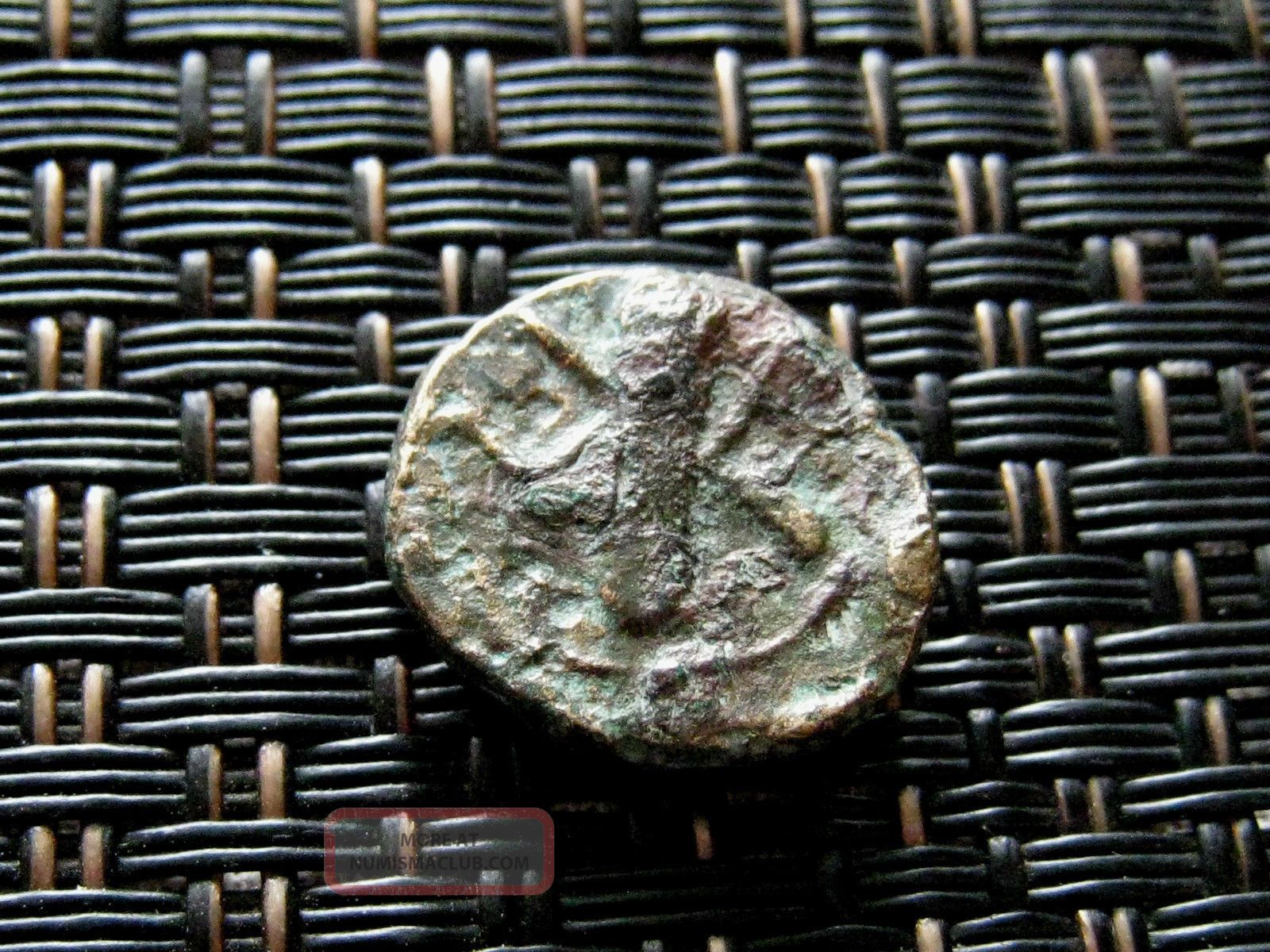 Ancient Greek Bronze Coin Unknown Very Interesting / 13mm