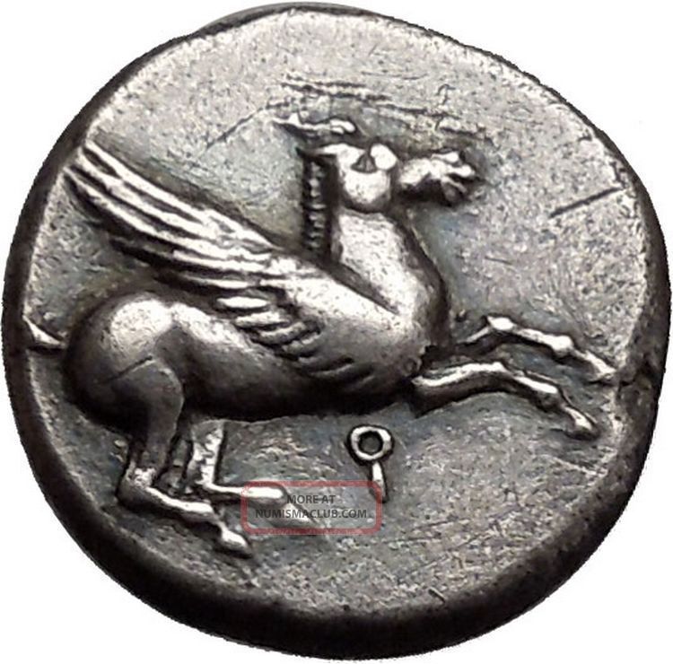 Corinth 400bc Silver Stater Pegasus Athena Zeus Ancient Greek Coin I44056 Coins: Ancient photo