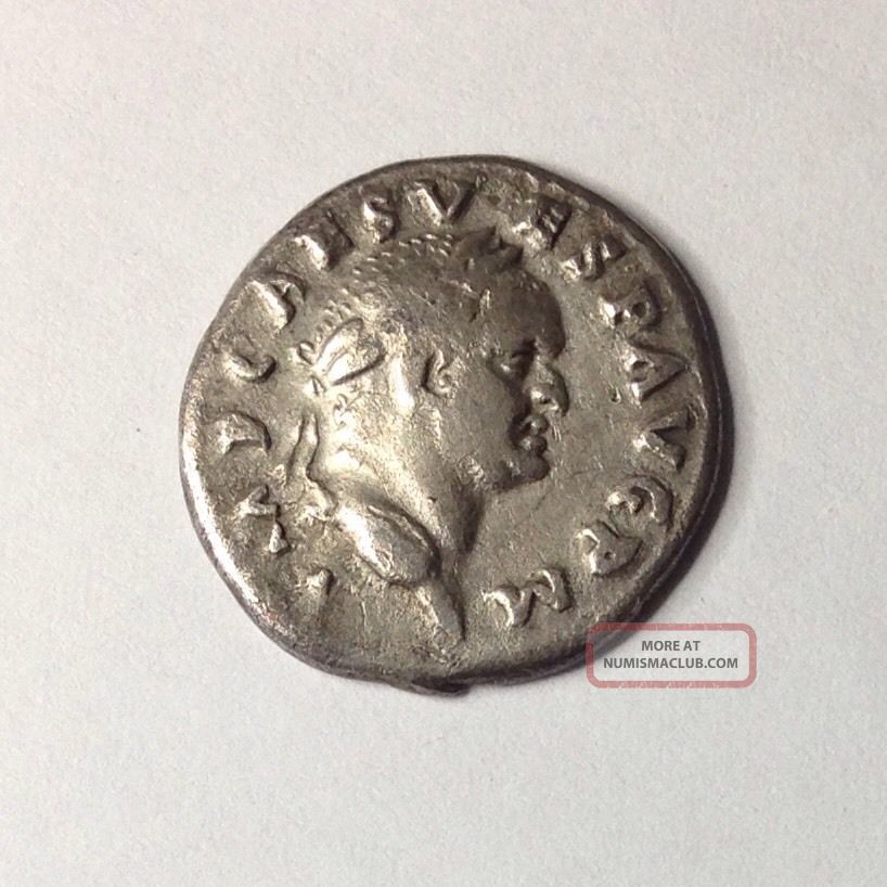 Roman Imperial Coin: Vespasian 71ad Silver Denarius Pax