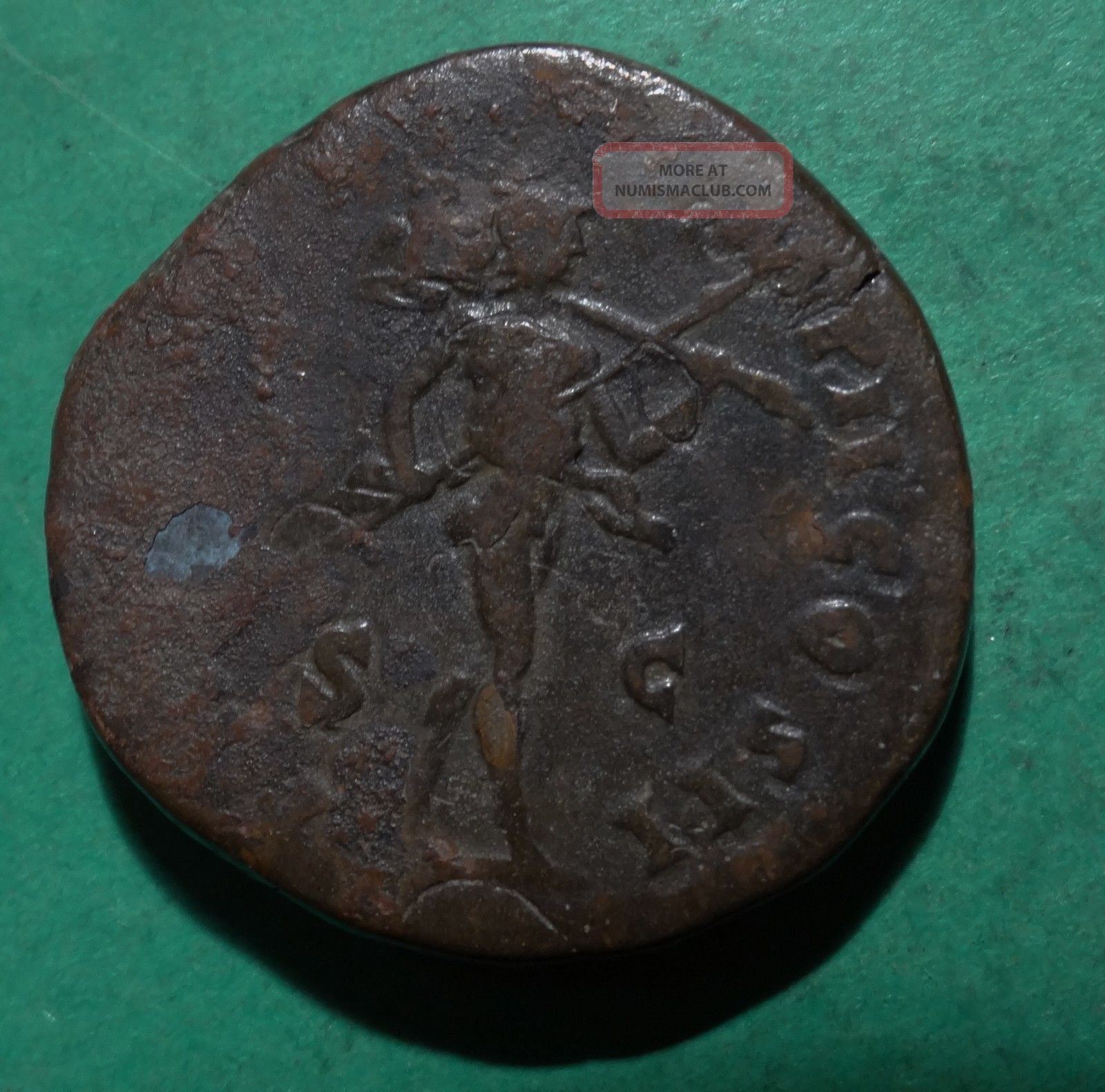 Tater Roman Imperial Ae Sestertius Coin Of Lucius Verus Mars