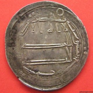 Islamic,  Abbasid Caliphate,  Silver Drachm; Balkh; 187 Ah. photo
