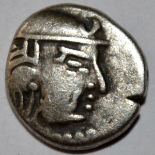Ancient India 1200yr Old Valbhi Drachma Silver Coin Very Rare photo