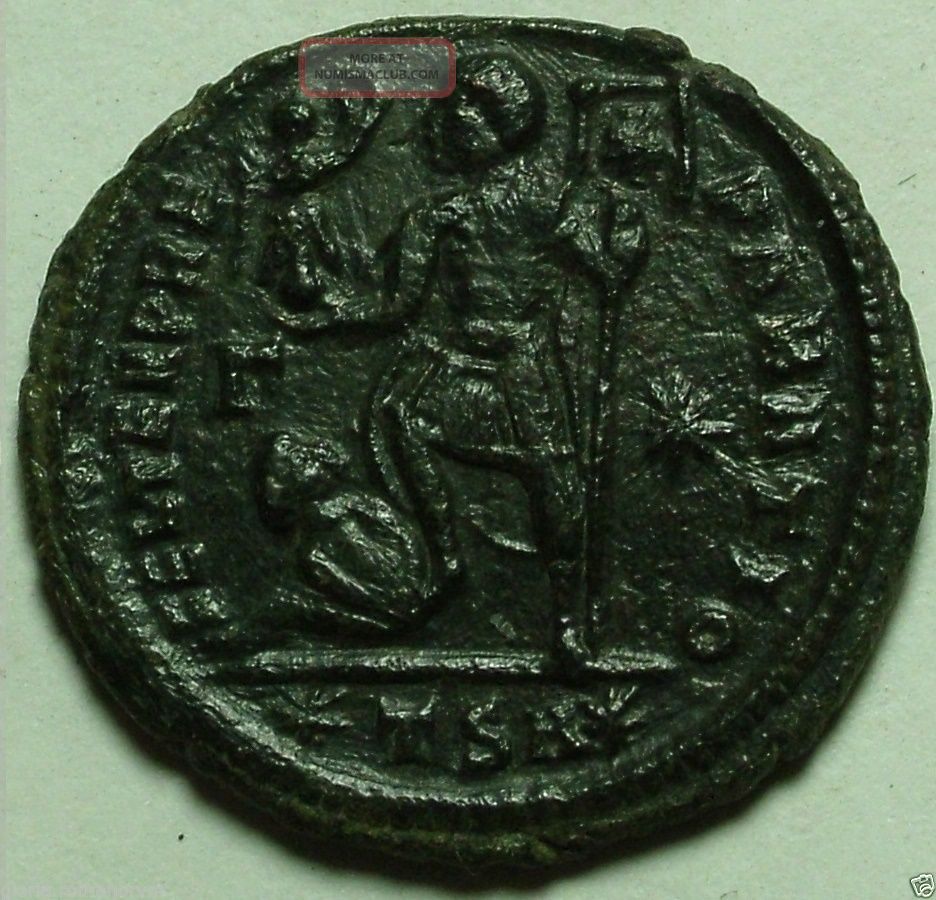 Constantius As Augustus Chi - Rho Captive Victory Wreath Rare Ancient ...