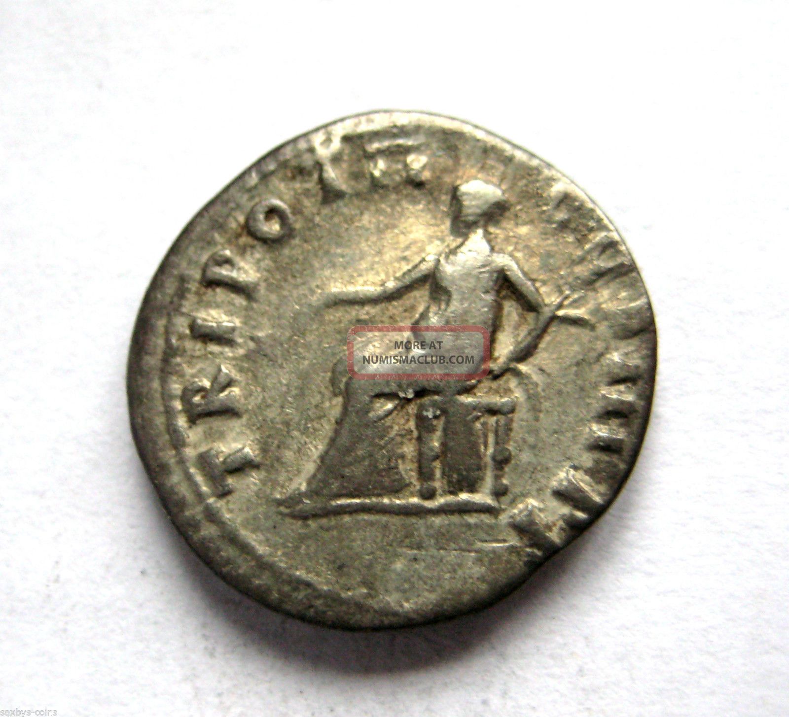 69 - 79 A. D British Found Emperor Vespasian Roman Silver Denarius Coin