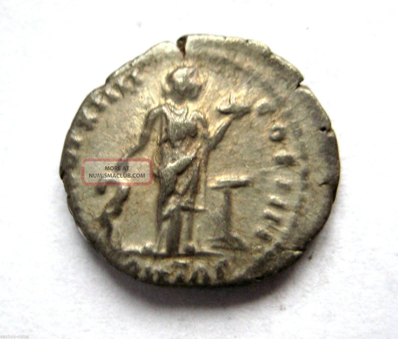 140 A. D Emperor Antoninus Pius Roman Period Imperial Ar Silver ...