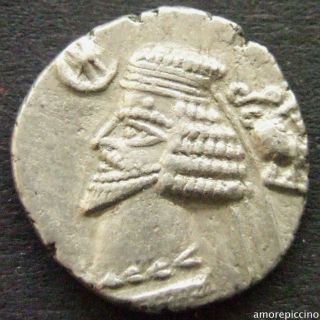 Parthian Empire,  Phraates Iv,  C.  38 - 2 Bc.  Silver Drachm. photo