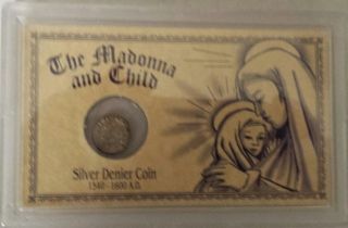 The Madonna And Child,  Silver Denier Coin photo