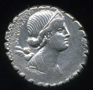 D - D Roman Republic,  Egnatia 1 (75 Bc. ) Denarius Serratus,  4,  06 G (rare) photo