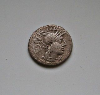 Republican Rome Silver Denarius M.  Porcius Laeca Porcia 125 B.  C Authentic Rare photo