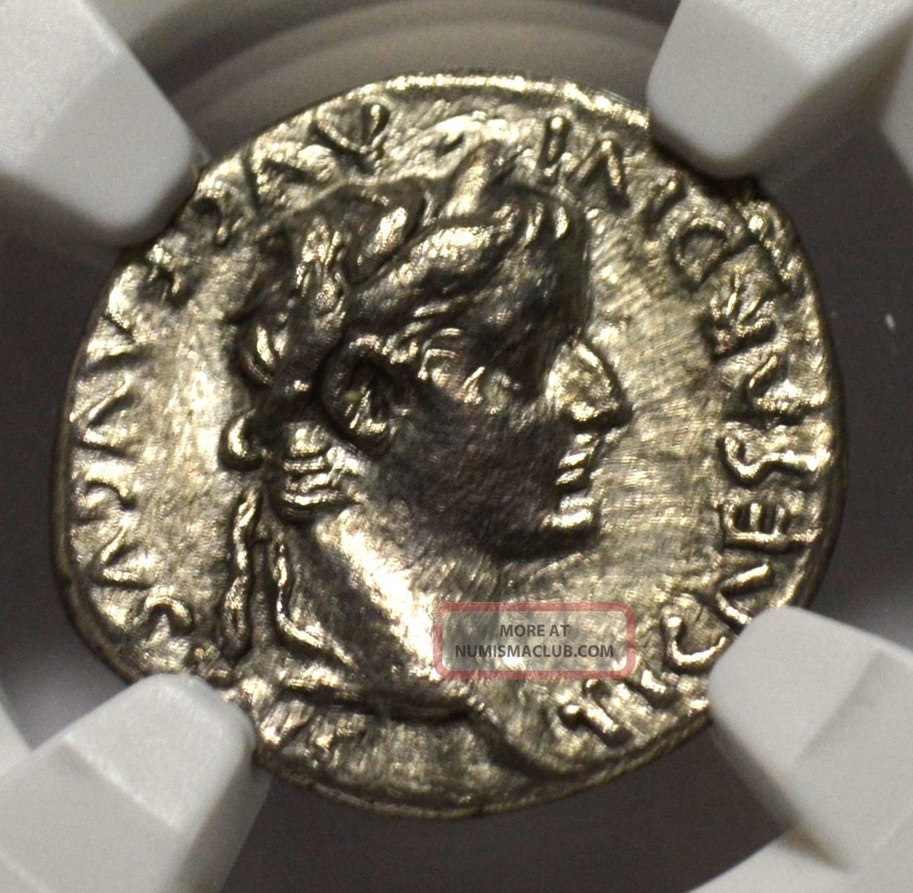 Tiberius Caesar Silver Denarius 