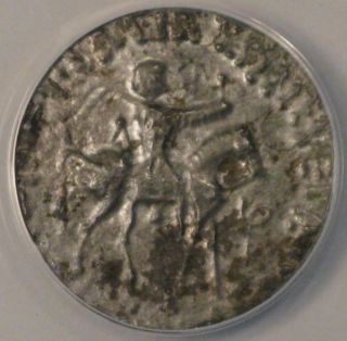 C.  35 Bc - 5 Ad Indo - Scythian (azes Ii) - Silver Tetradrachm - Anacs Vf30 photo