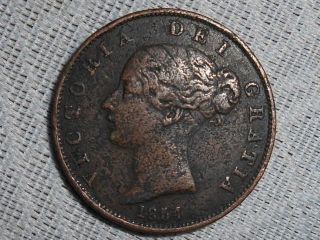 British Half Penny 1854 photo