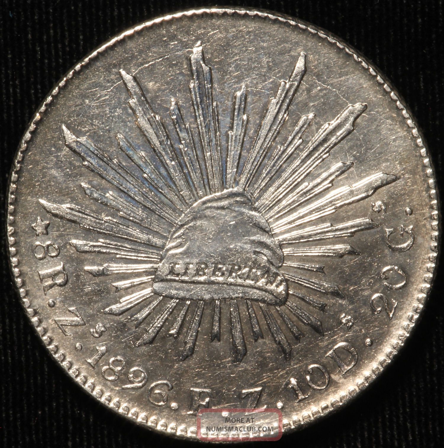 Mexico. 8 Reales, 1896 Zs Fz. Km 377. 13.