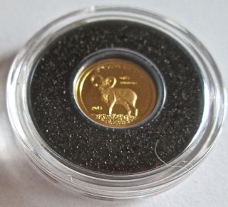 Gold Mongolian 500 Togrog Coin photo