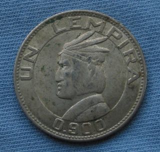 1932 Un Lempira Republica De Honduras 0.  900 Silver Coin (1) photo