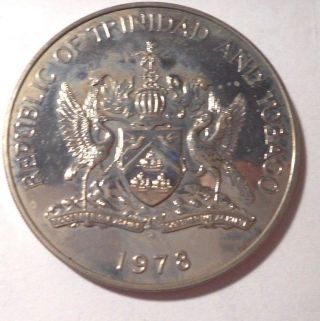 Trindad & Tobago Coin K35a 10 Dollars 1978 Unc photo